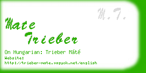 mate trieber business card