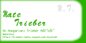 mate trieber business card